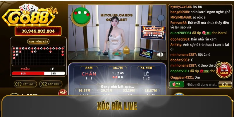 xóc đĩa live
